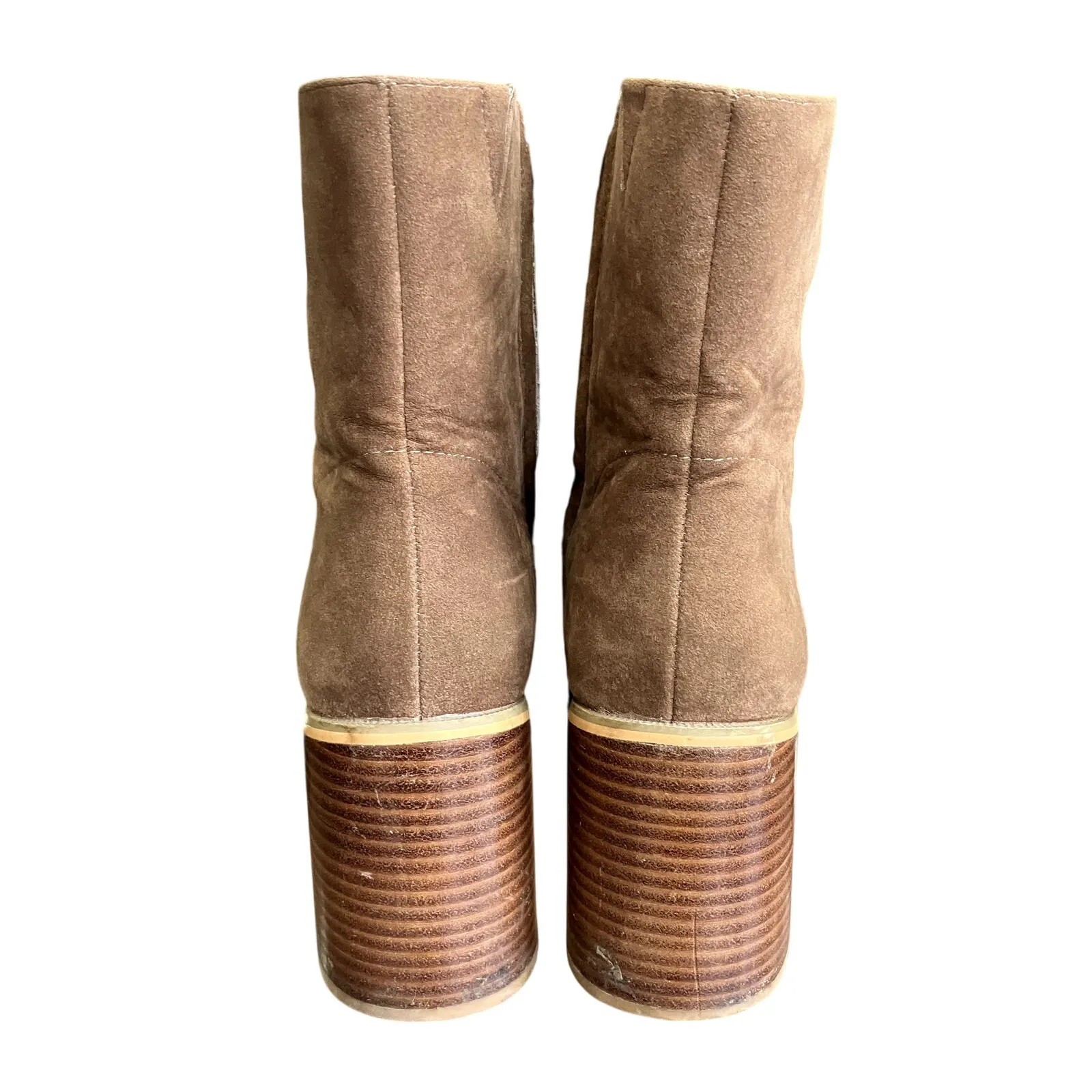 Oasis Society Suede Platform Boots in Brown - Image 3