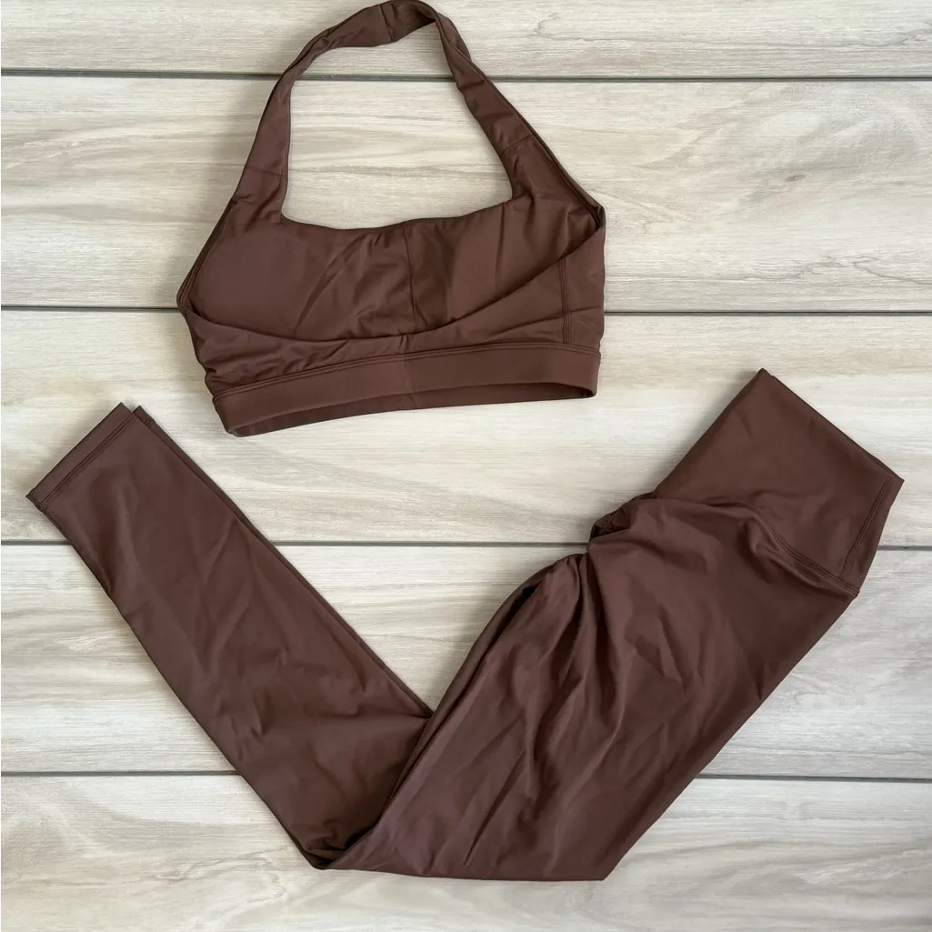 OMKAGI 2 Piece Workout Set Brown Small NWT IN PACKAGE - Image 4