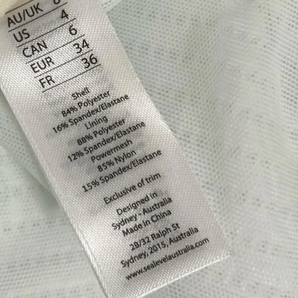 SEA LEVEL Spinnaker $139 White Panel Line One Piece swimsuit S 4 - Image 8