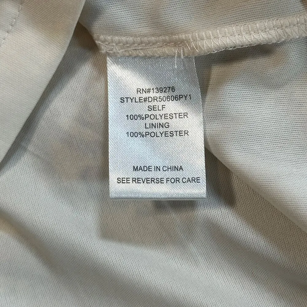 DR2 Paisley Print Mini Shift Dress Women's Large Pleated Front Sleeveless Lined - Image 8