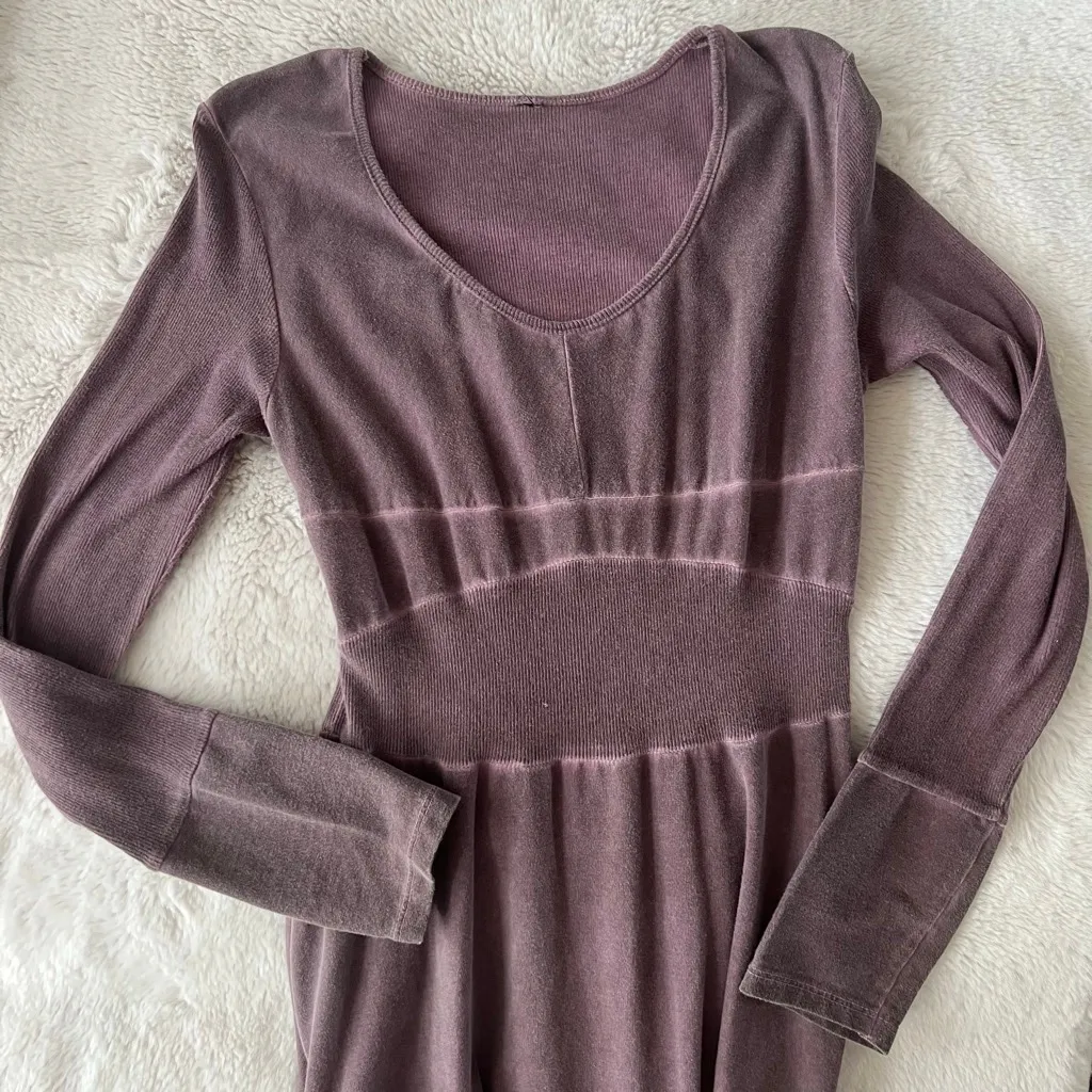 Women's Inizio Italy Magic Balloon Mauve Purple Long Sleeve Dress Size M Size M - Image 9