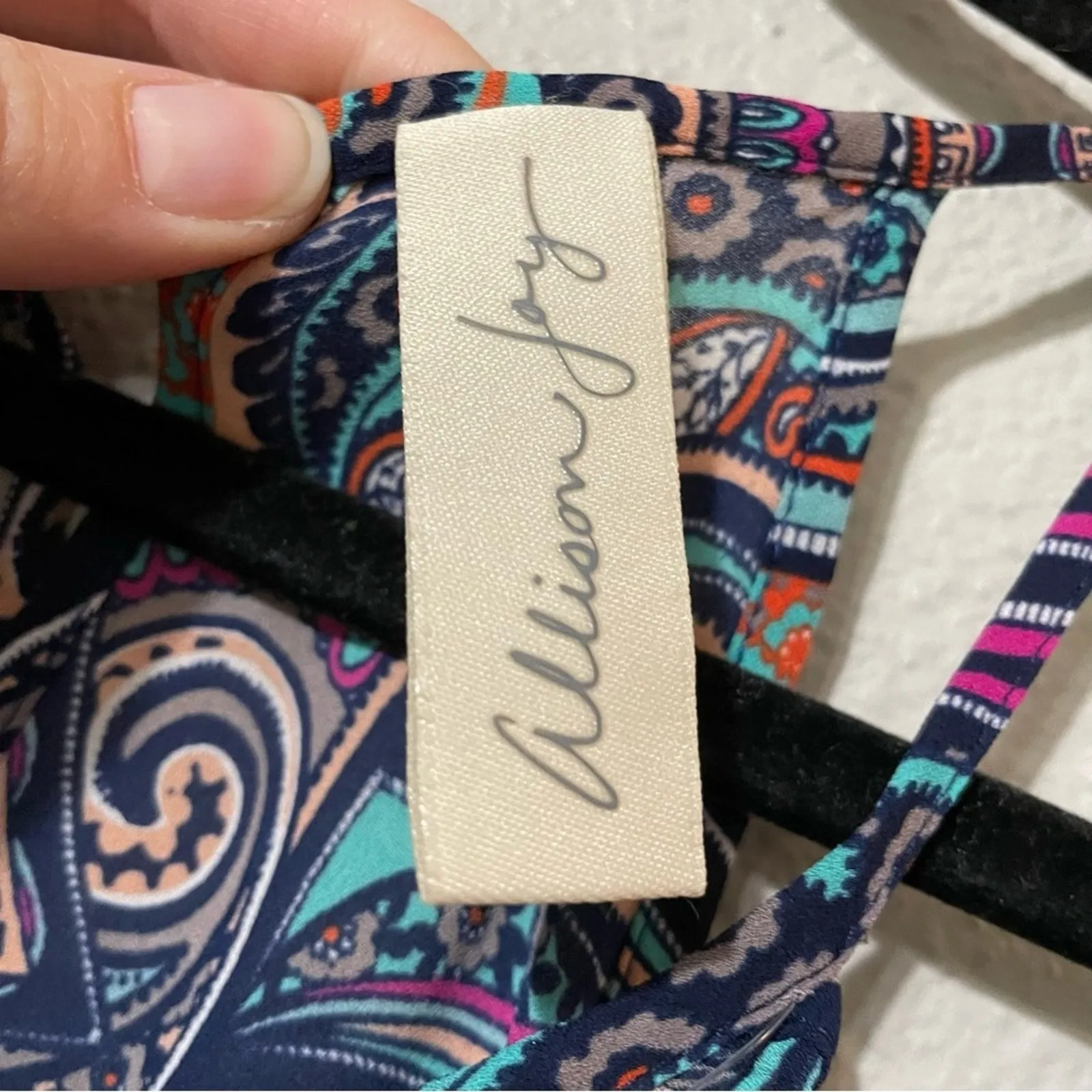 Alison Joy Vibrant Multicolor Paisley Midi Dress Women XS Boho Maximalist Funky - Image 10