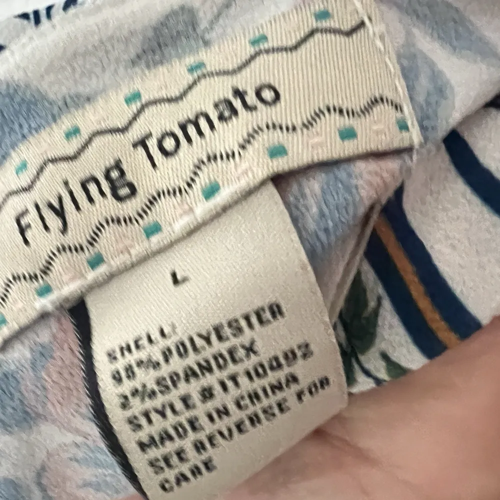 Anthropologie BELL Sleeve Cold Shoulder blouse Top LARGE Multicolor Floral Boho - Image 10