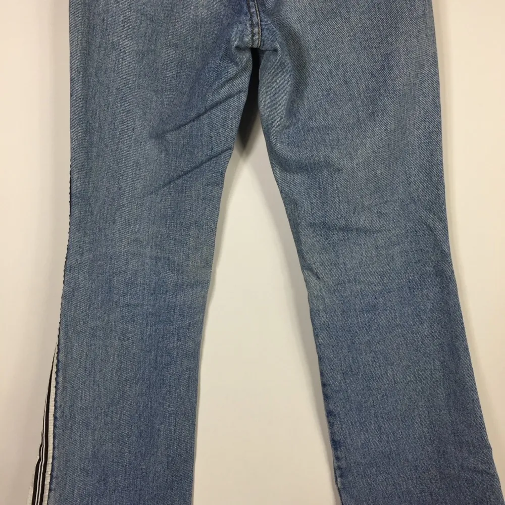 Just USA VTG Y2K Blue Flared Jeans Side Stripes - Image 9