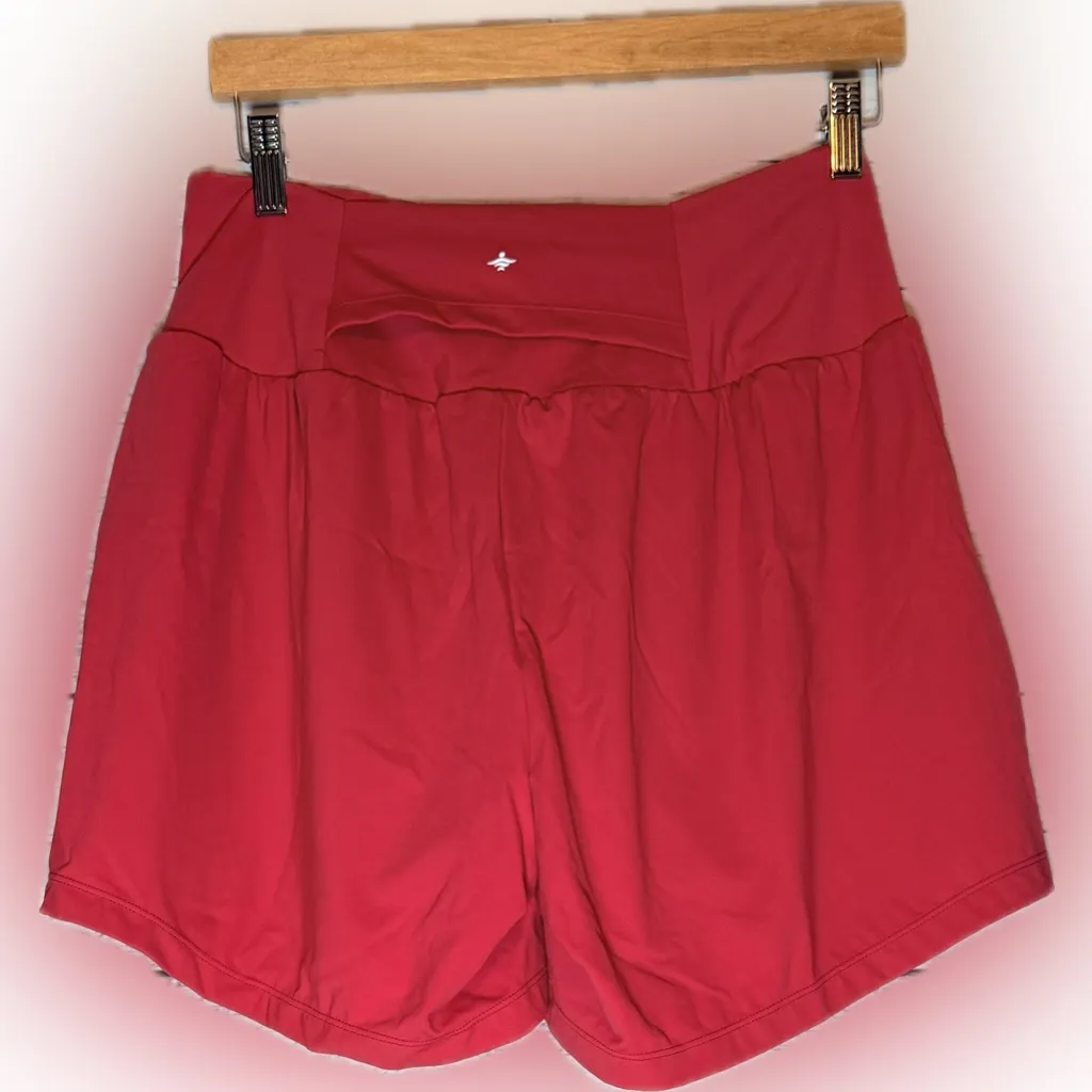 Vibrant Red Athletic Shorts - Image 2