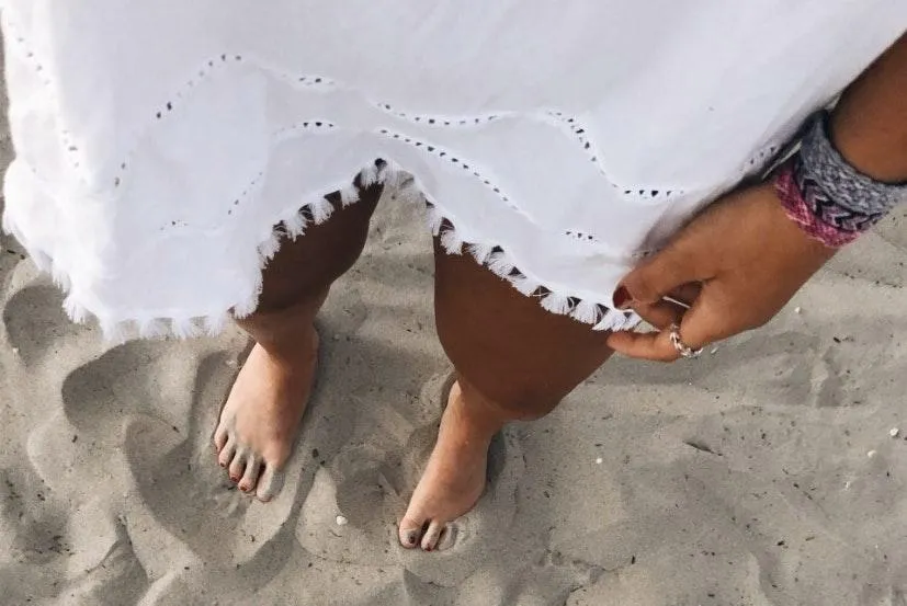 White Tassel Sundress Size XXL - Image 2