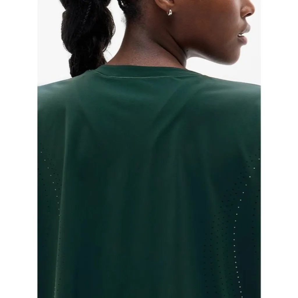 New Athleta XS Ultimate Lasercut Crop Tee Pine Green X-Small - Image 3