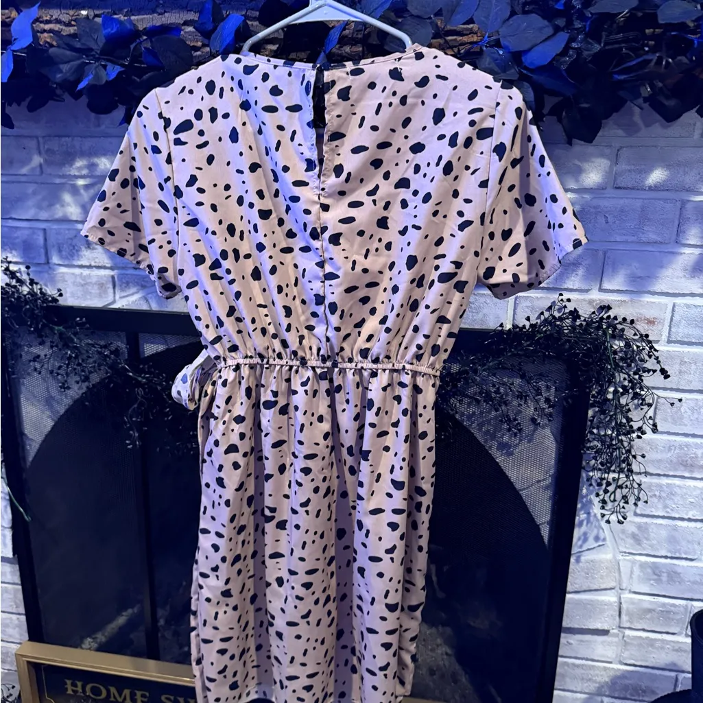 SHEIN Black and Cream Mini Dress - Image 7