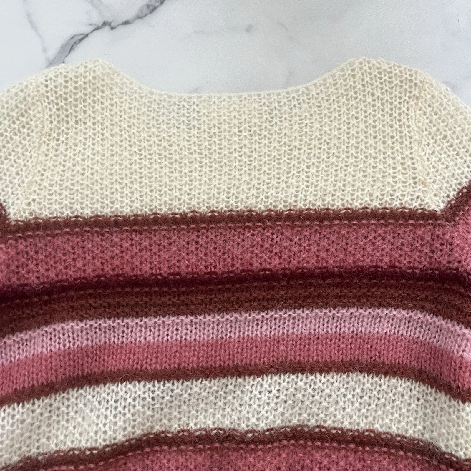 Sezane Penelope Sweater Pom pom mohair merino wool Jumper Size XS Preppy Chic - Image 8