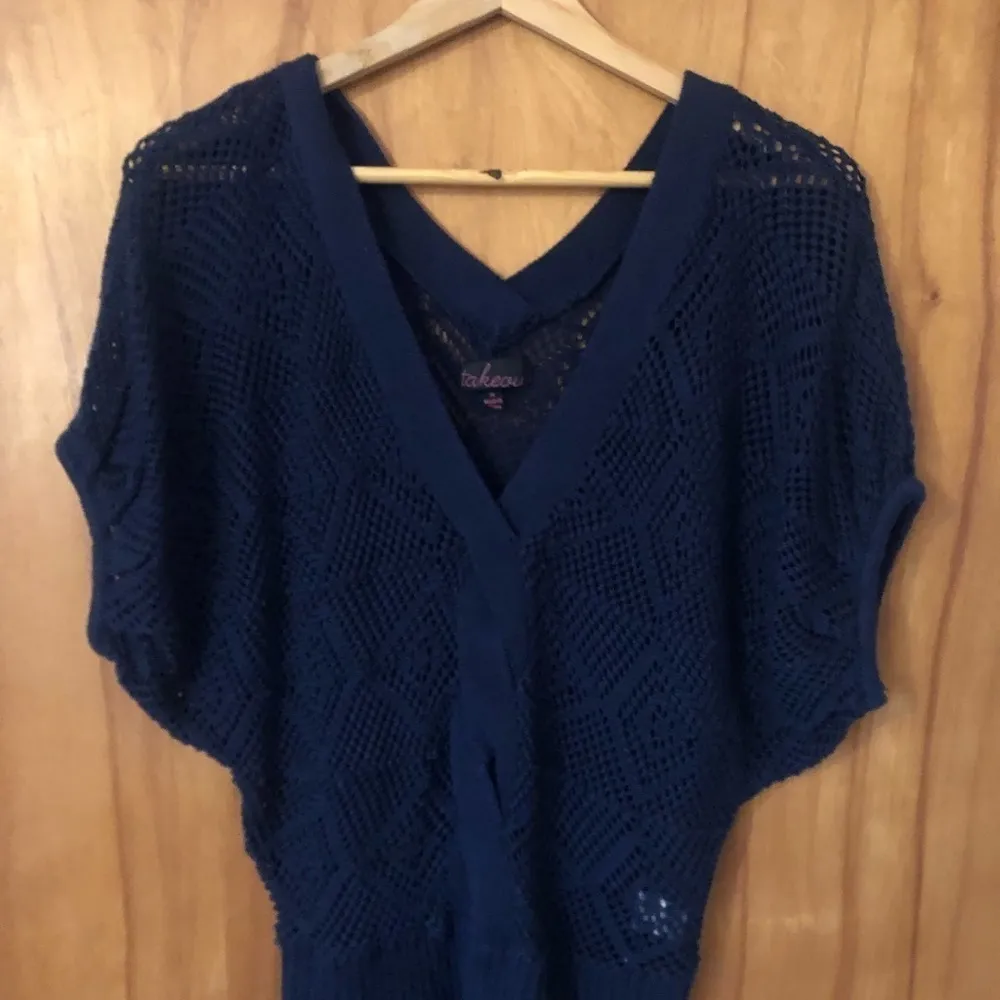 Knit Sweater top Blue Size L - Image 6