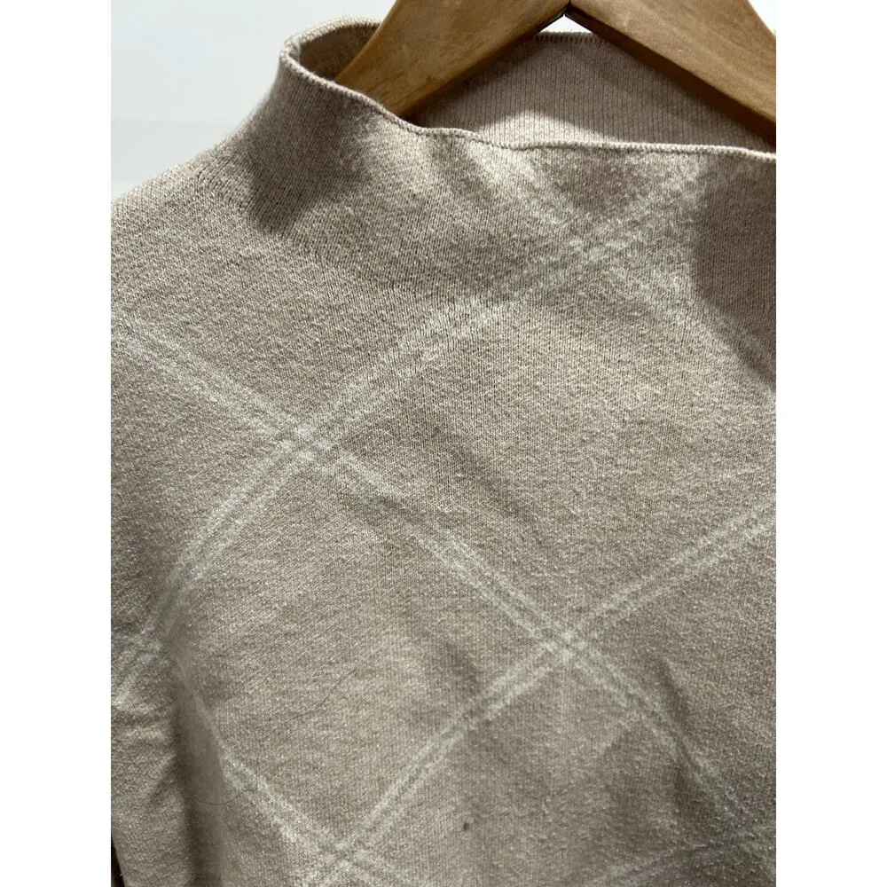 Tahari Brown Patterned Long‎ Sleeve Top Size XL - Image 2