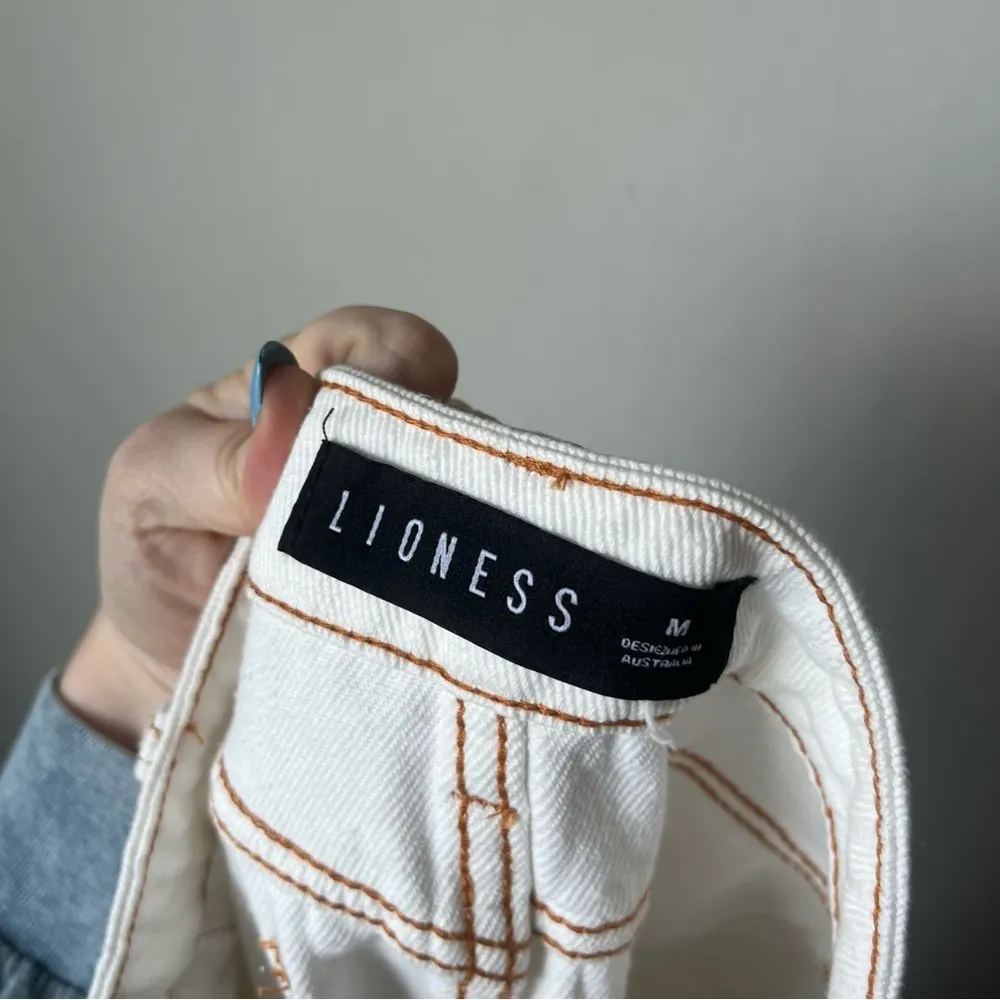 Princess Polly Lioness Barbara White Front Split Denim Midi Skirt M - Image 7