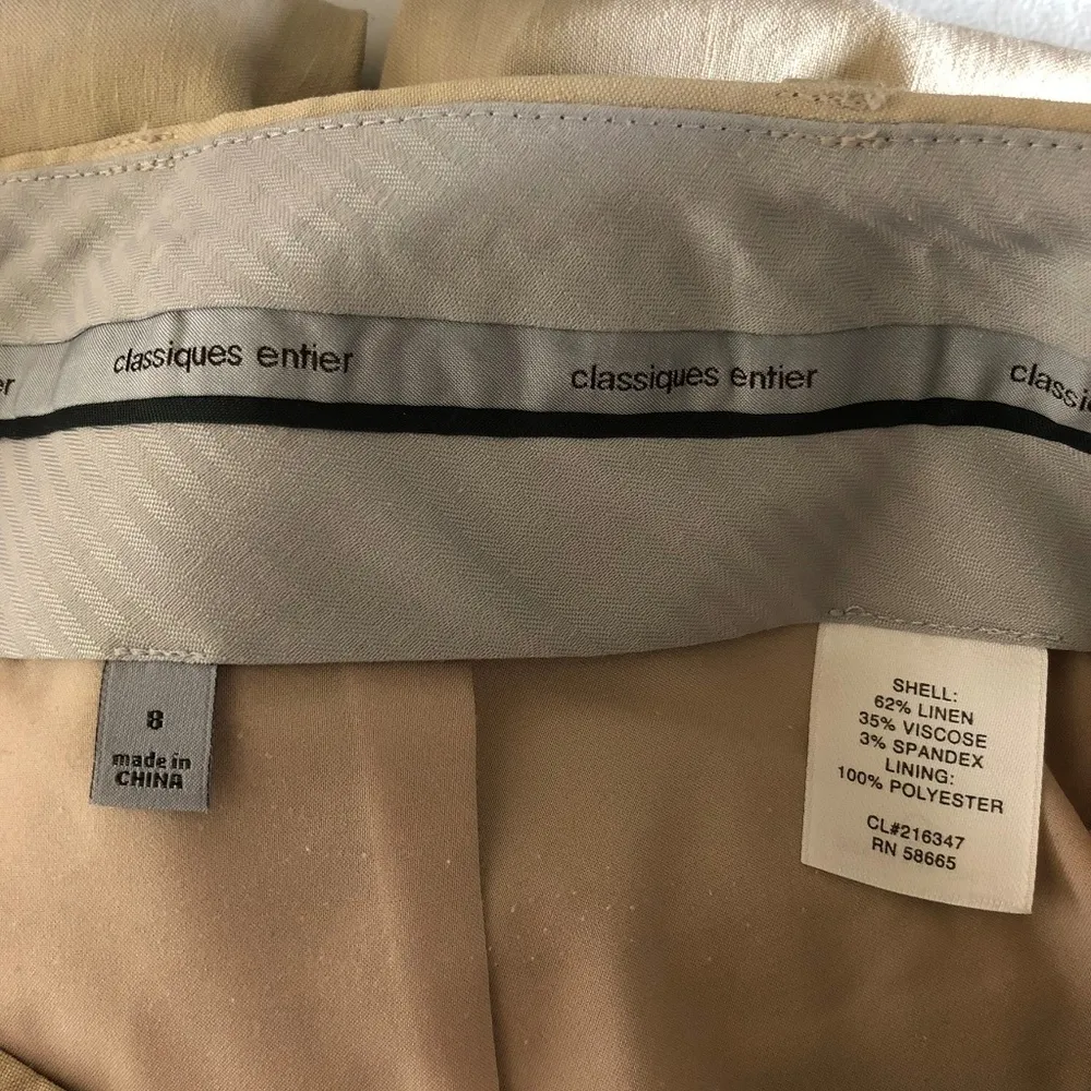 Classiques Entier Womens Dress Pants Linen Blend 8 - Image 3