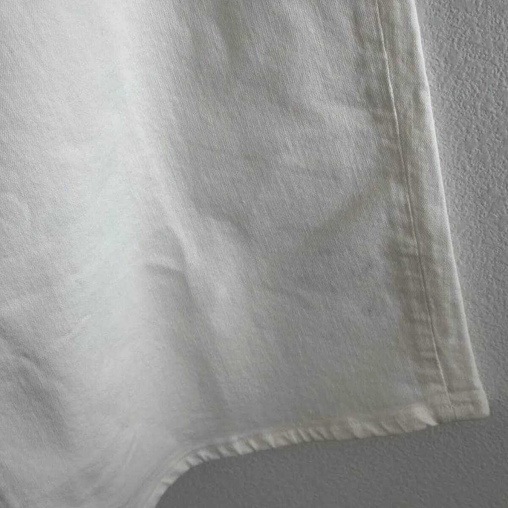 Madewell The Plus Perfect Vintage Wide-Leg Crop Jean in Tile White, Size 24W - Image 9