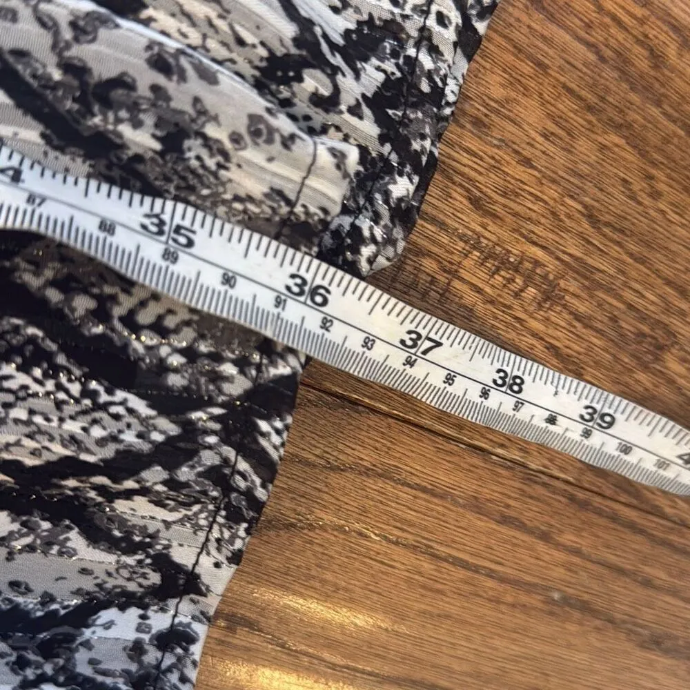 English factory metallic smocked snake print long sleeve dress - Image 8