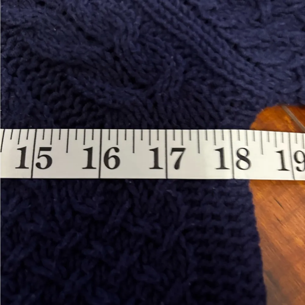 360 sweater revolve blue knitted sweater pullover acrylic split hem sweater xs - Image 15