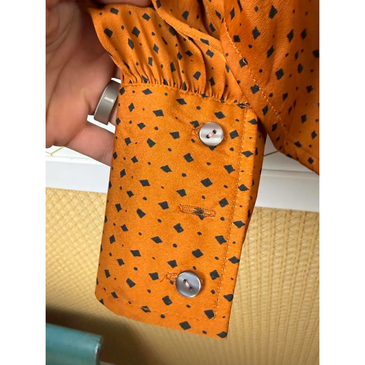 Free People Show Stoppin' Sepia Brown Button Blouse - Size - XS - Image 8