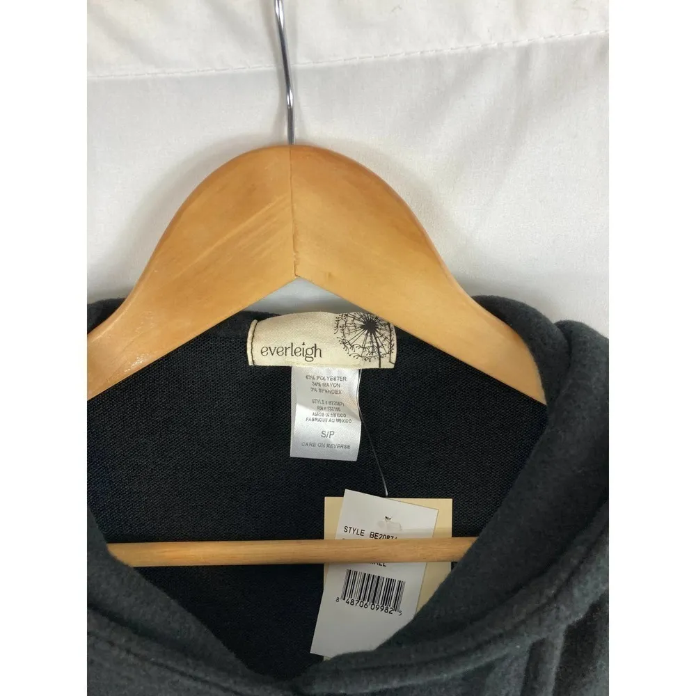 NWT Everleigh Cozy Hoodie Black Soft Brushed French Terry size small - Image 3
