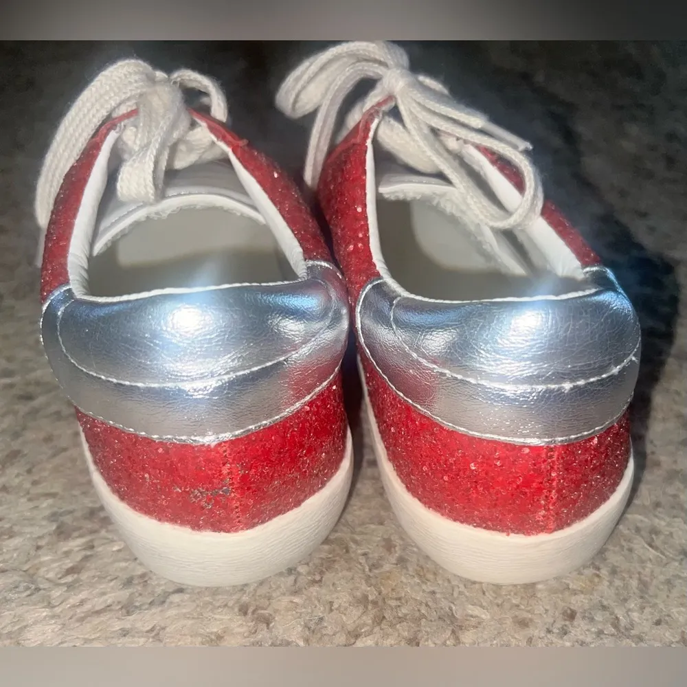 NEW Mi.im Shoes, Sneaker (Skylar), Red Sparkle, Size 9 White - Image 4
