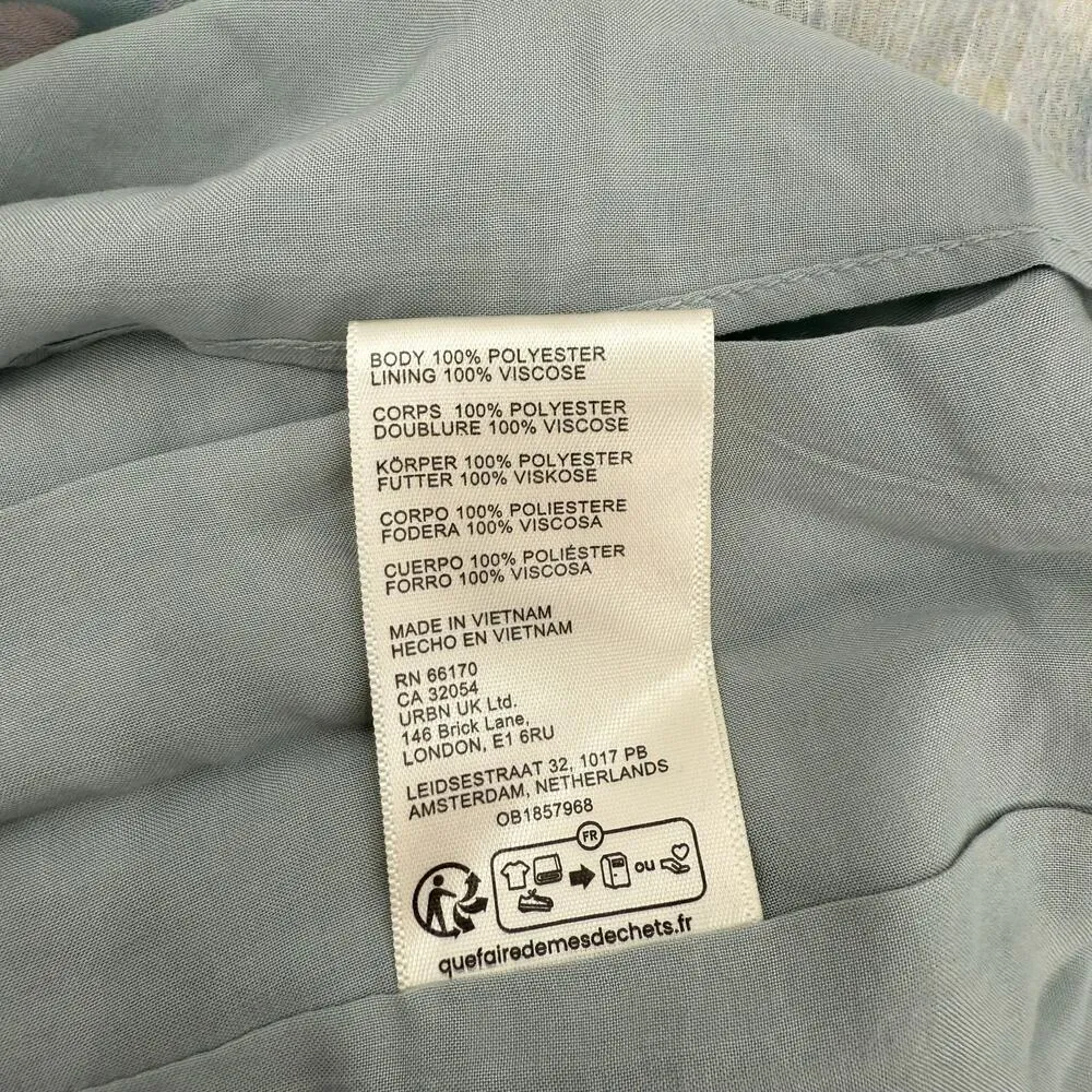 FREE PEOPLE Heart to Heart Dress Size 2 Ocean Blue Ruched Fairy Flowy NWT Midi - Image 15