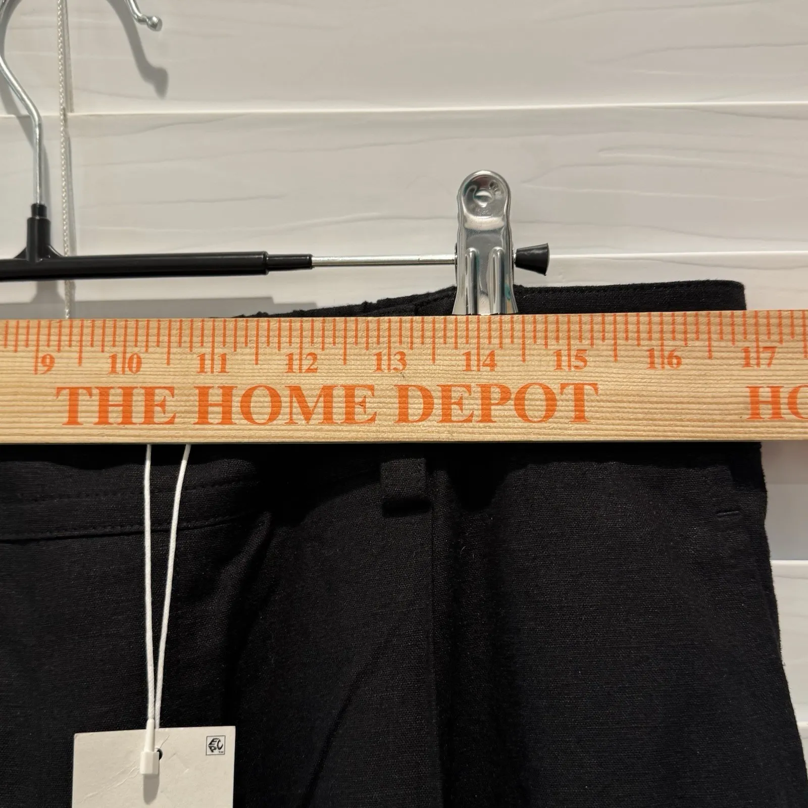 NEW VINCE Women's L Linen Blend Black Wide Leg Pleated Elastic PullOn Pants $325 - Image 9