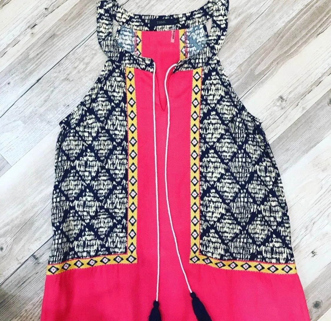 CONTRAST PANEL TUNIC dress sz XS - Image 5