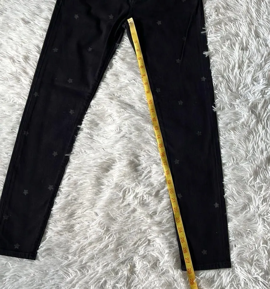 Mavi Jeans Co. Lucy High rise Super skinny Jeans star print black size 27 Nwt - Image 7