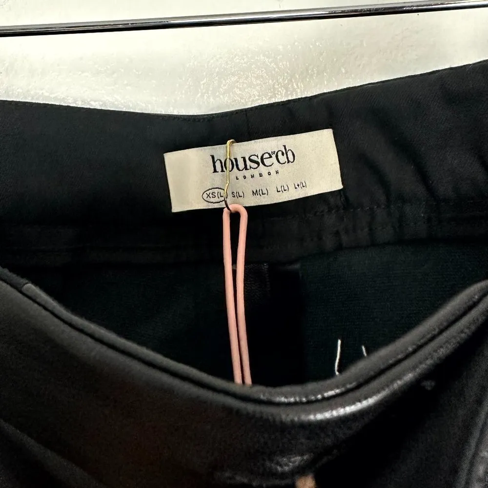 HOUSE OF CB Omaira Vegan Leather Trousers in Black Size X-Small (Longer) - Image 8