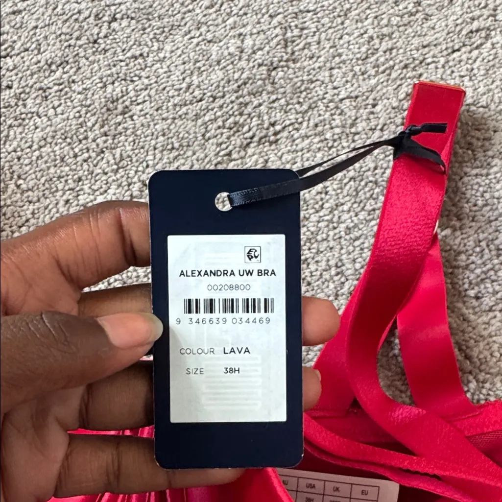 Fox & Royal Red Alexandra Underwire Bra SIZE 38H - Image 5