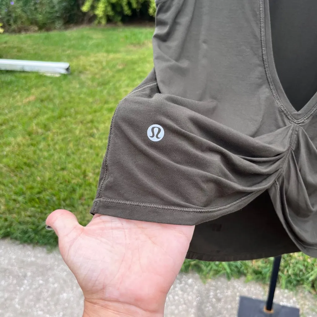 Lululemon Deep Stretch Tank Dark Olive Green Size 2 - Image 7