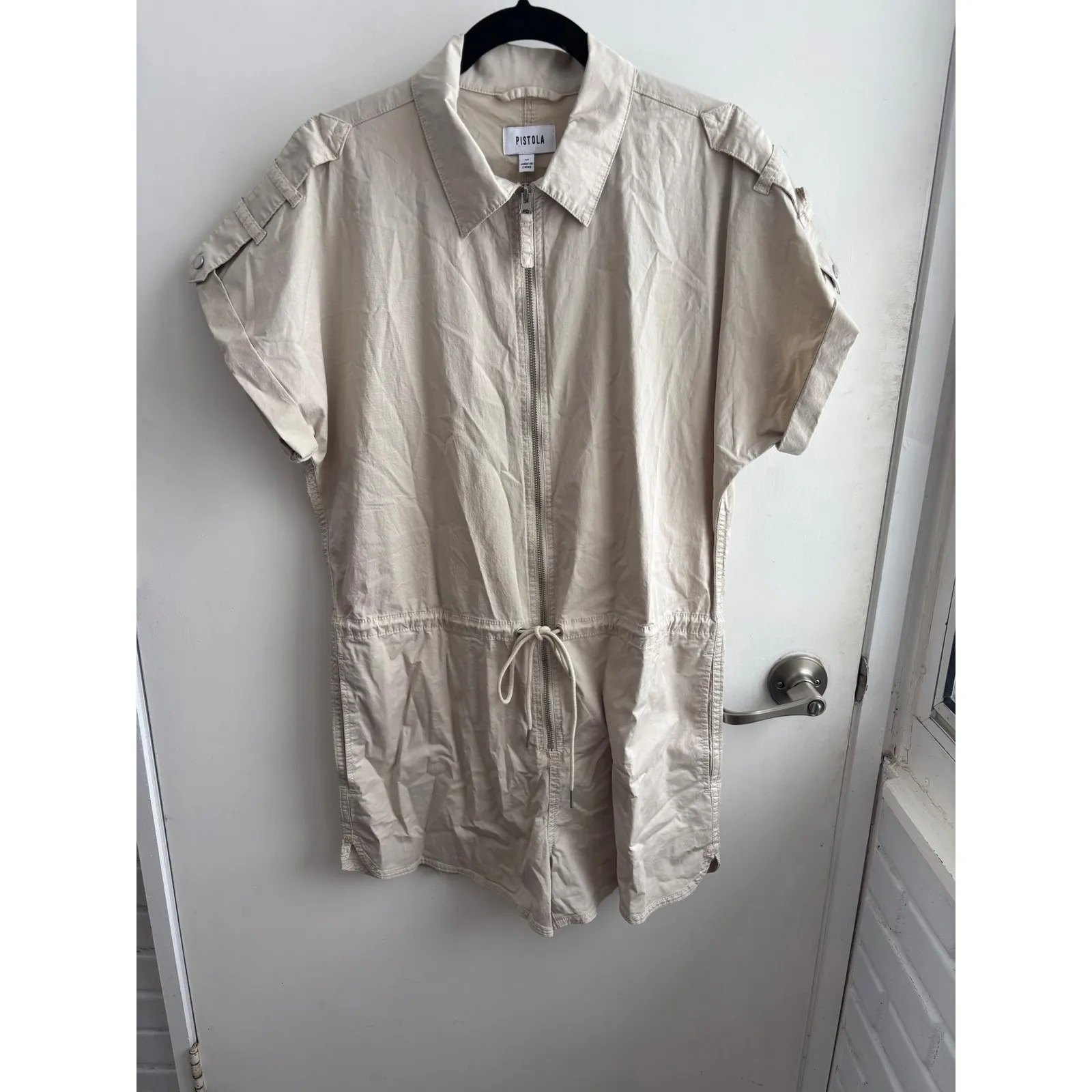 Pistola Meg Utility Zip Front Romper Medium boho gorpcore athleisure layered - Image 2