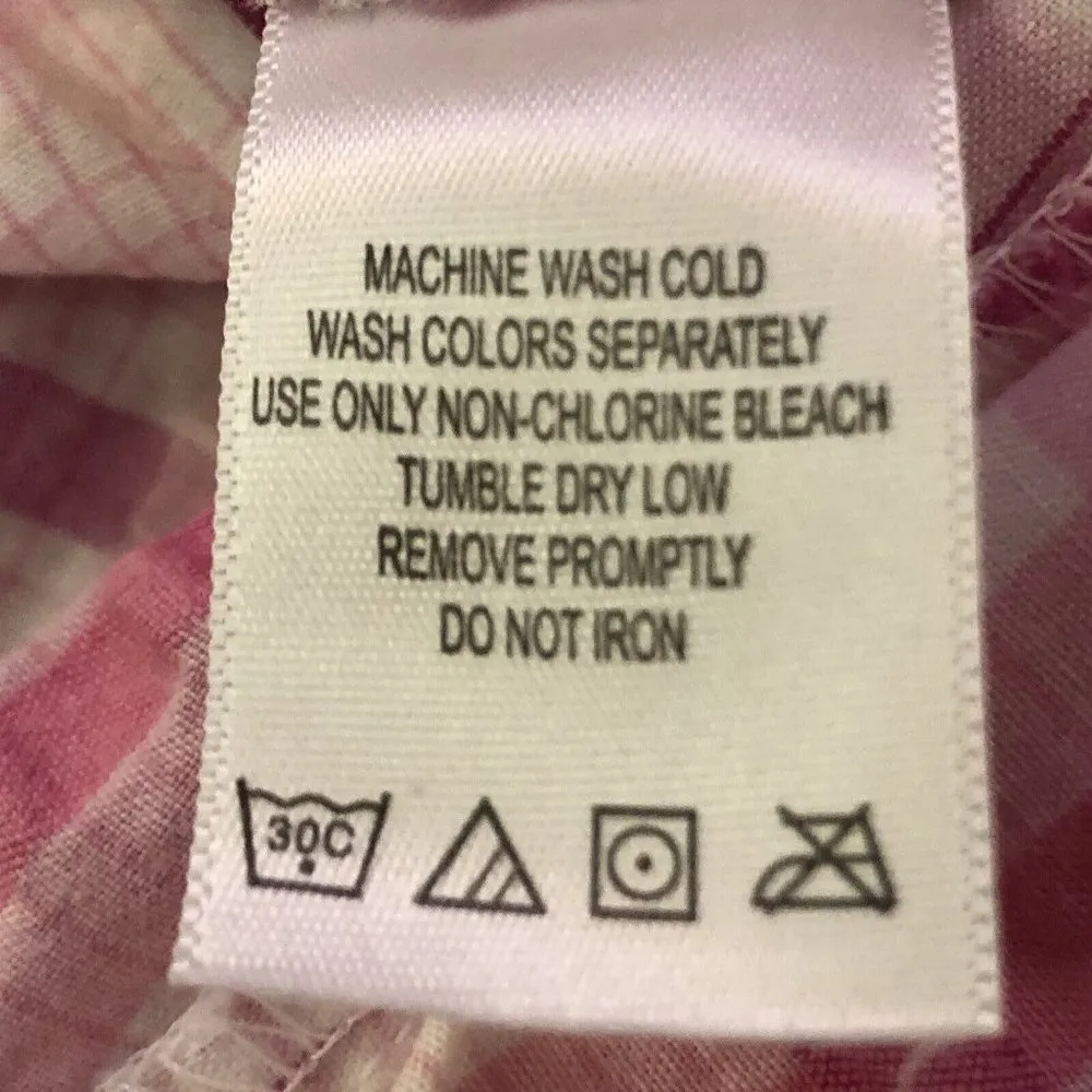 Chadwicks Pants Womens S Used Pink Plaid - Image 9