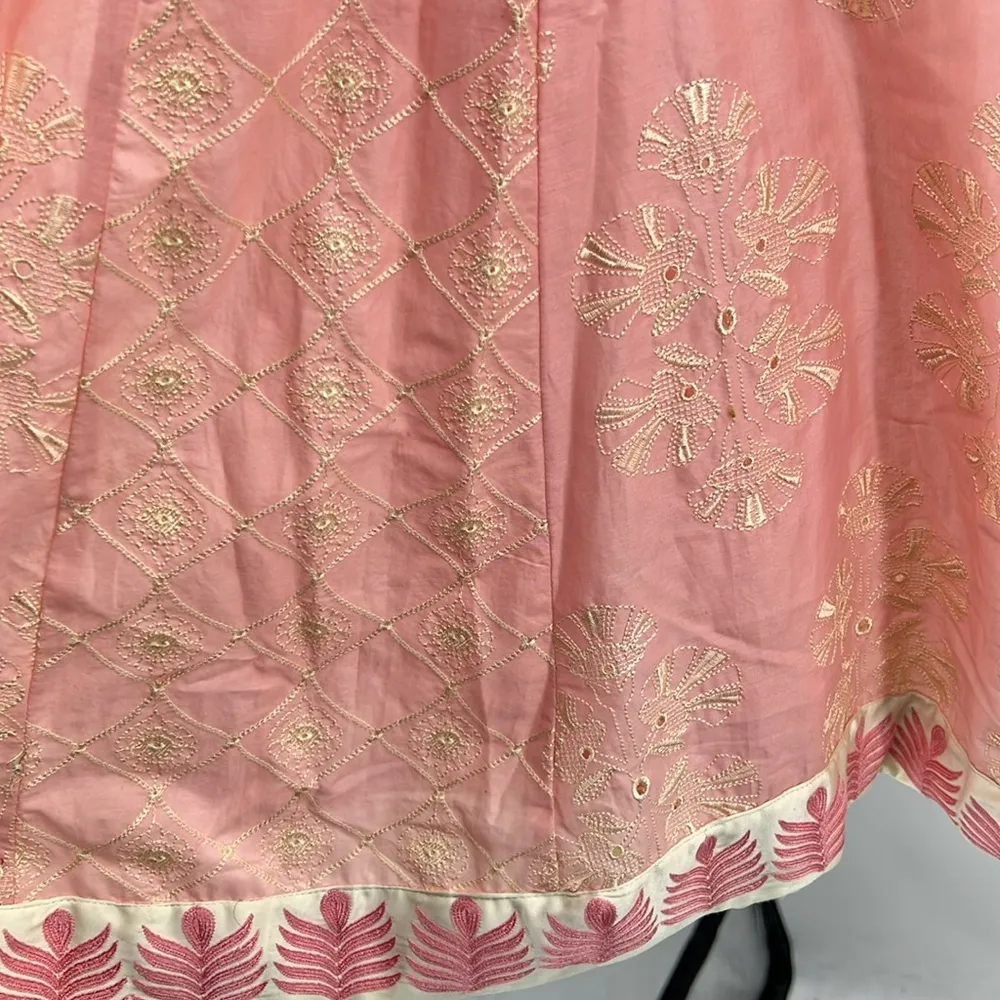 Ethnic by Outfitters embroidered eyelet floral dress top shirt M feminine Pink Size M - Image 7