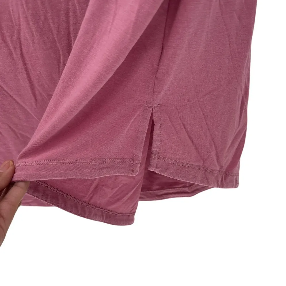 Athleta Essential V-Neck long-sleeve top in dusty rose pink size 1X Jersey - Image 5