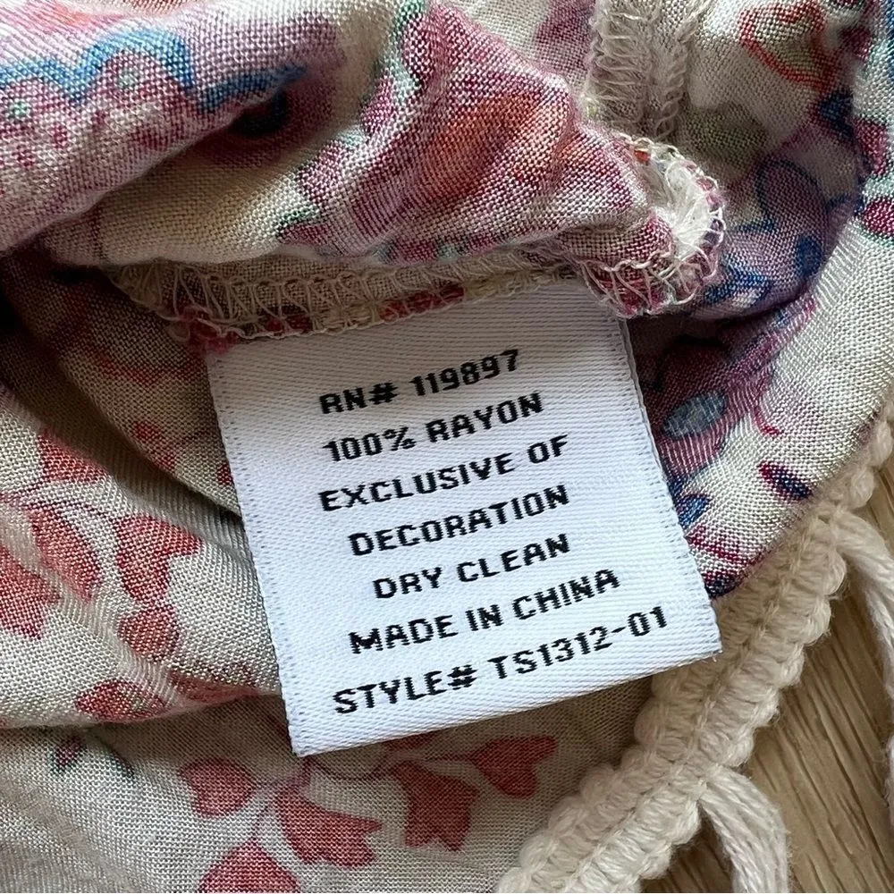 19 Cooper Maycon Halter Top Bohemian Floral Tassel Sleeveless Shirt Size Small - Image 5