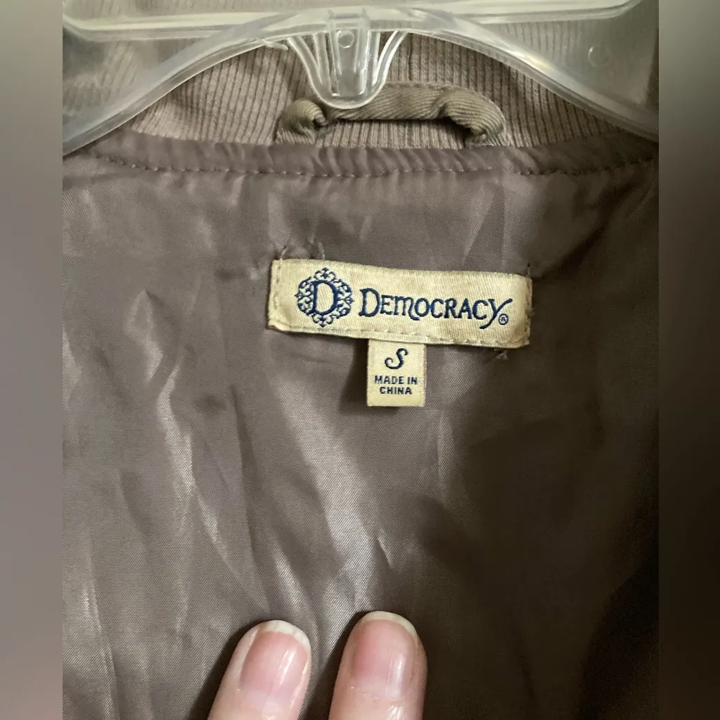 Democracy  Sleeveless Taupe Oversized Vest A - Image 2