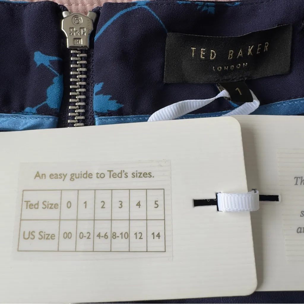 Ted Baker Selaah Bluebell Side Slit
Floral Lined Midi Skirt Size 0-2 - Image 7