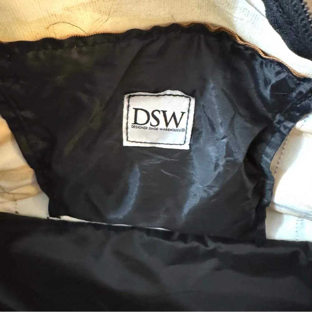 DSW Canvas Striped Weekender Tote Bag with Shoe Compartment - Image 14