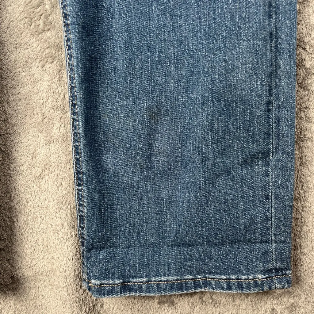 Lee Boyfriend Jeans Womens 18 Blue Mid Rise Relaxed Fit Distressed Denim Y2K NWT - Image 7