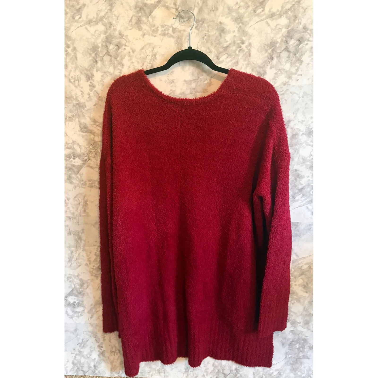 Show Me Your Mumu Hug Me Sweater Majestic Maroon Women's V-Neck Oversized Knit M - Image 3