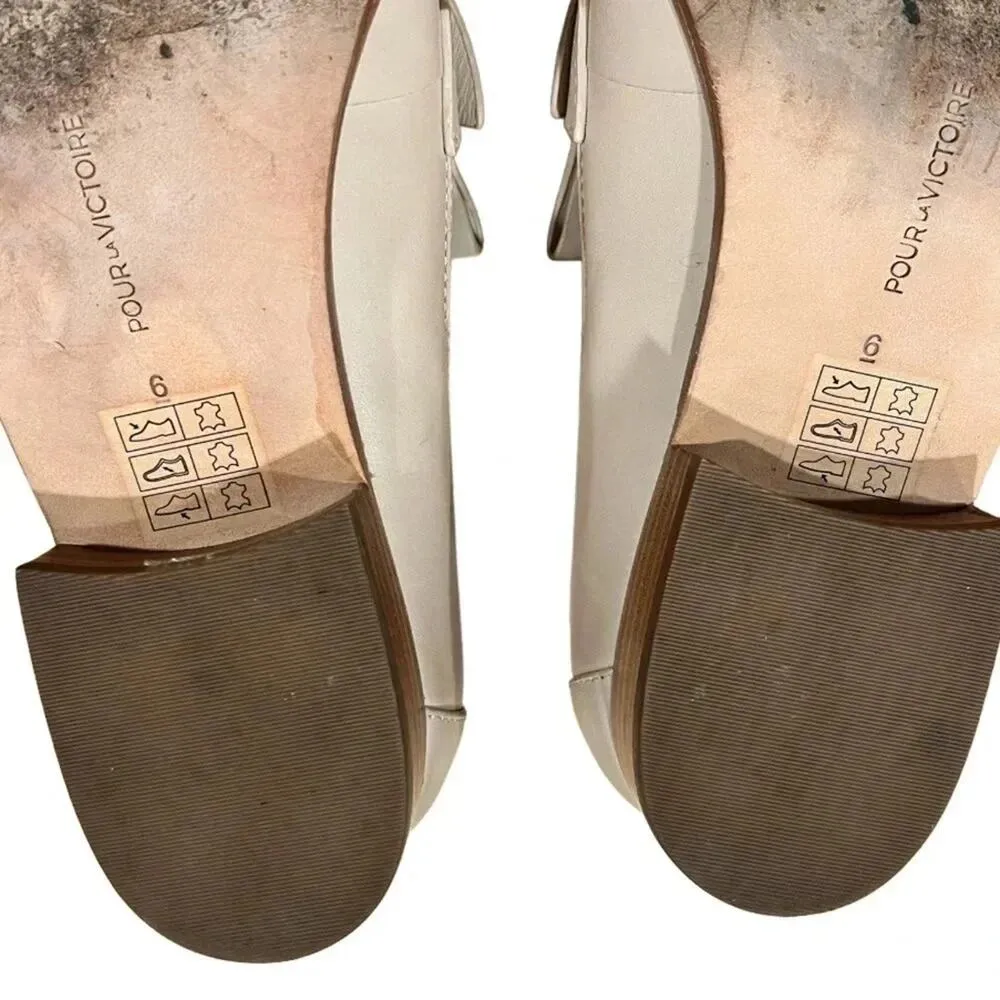 Pour La Victoire Tegan Loafer In Parchment Leather Sz 6 - Image 11