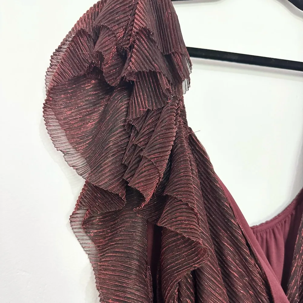 Altar'd State Altered states arula plus size 3X Burgandy long Maxi dress wedding guest fall - Image 2