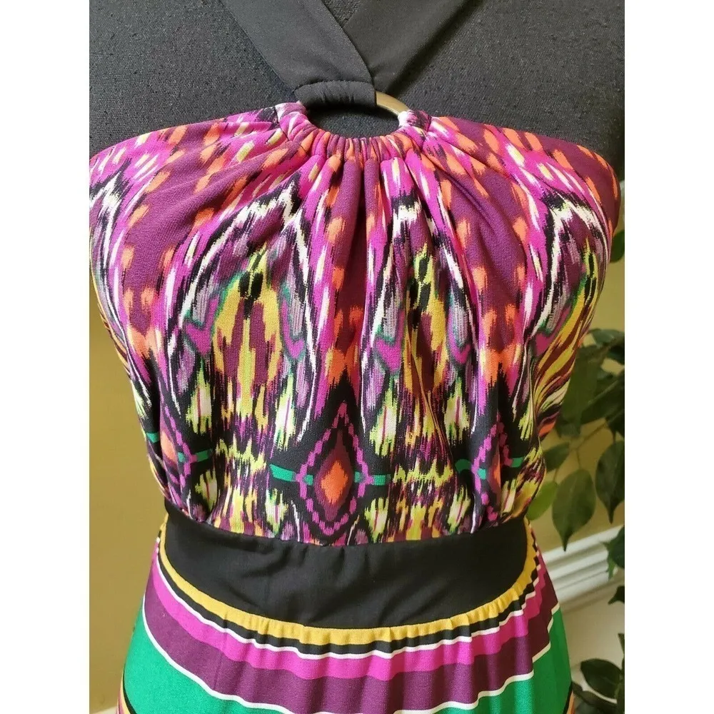 Emma & Michelle Medium Halter Tie Maxi Dress - Image 6