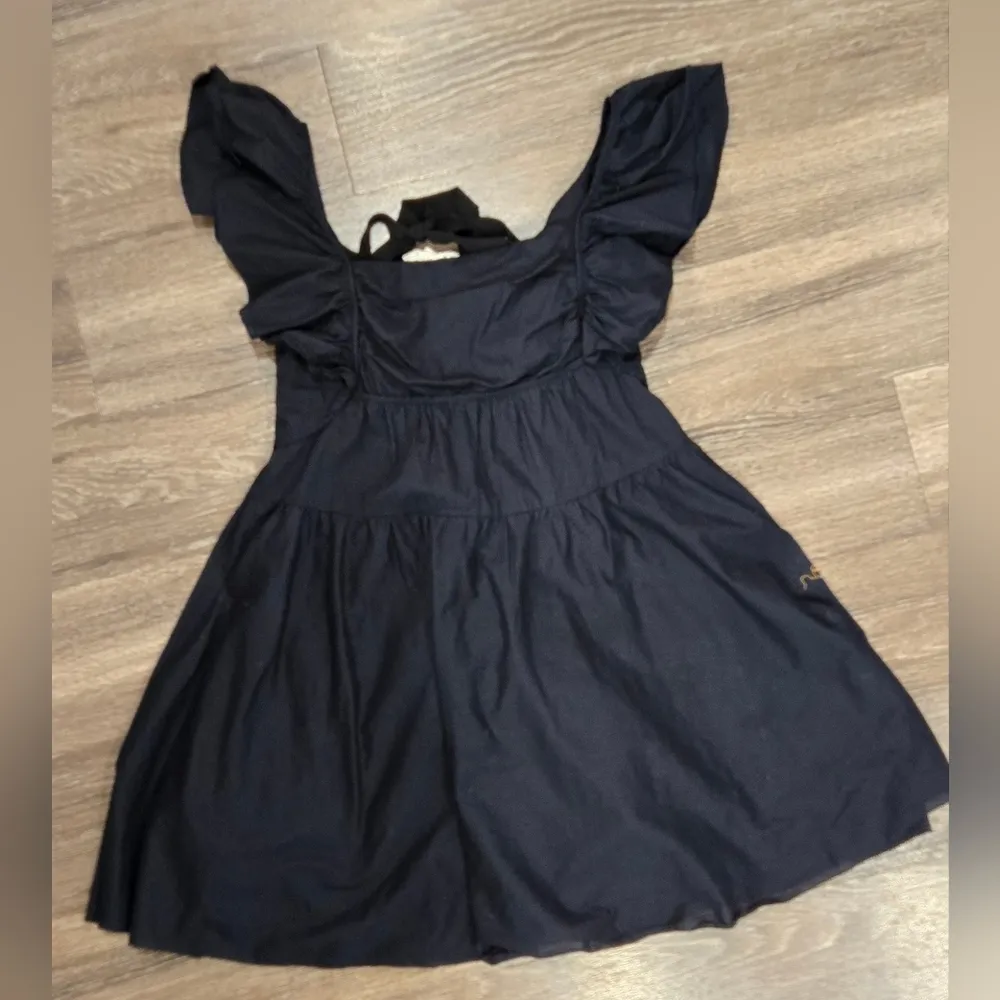 Peter Som Flutter Sleeve Black Babydoll Dress size 4 - Image 4