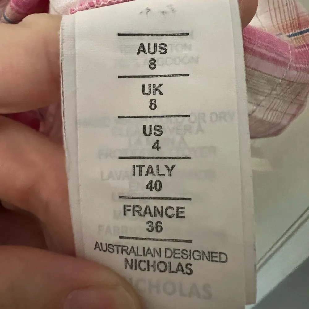 NICHOLAS Plaid Smocked Panel Midi Dress Pink Size 4 - Image 8