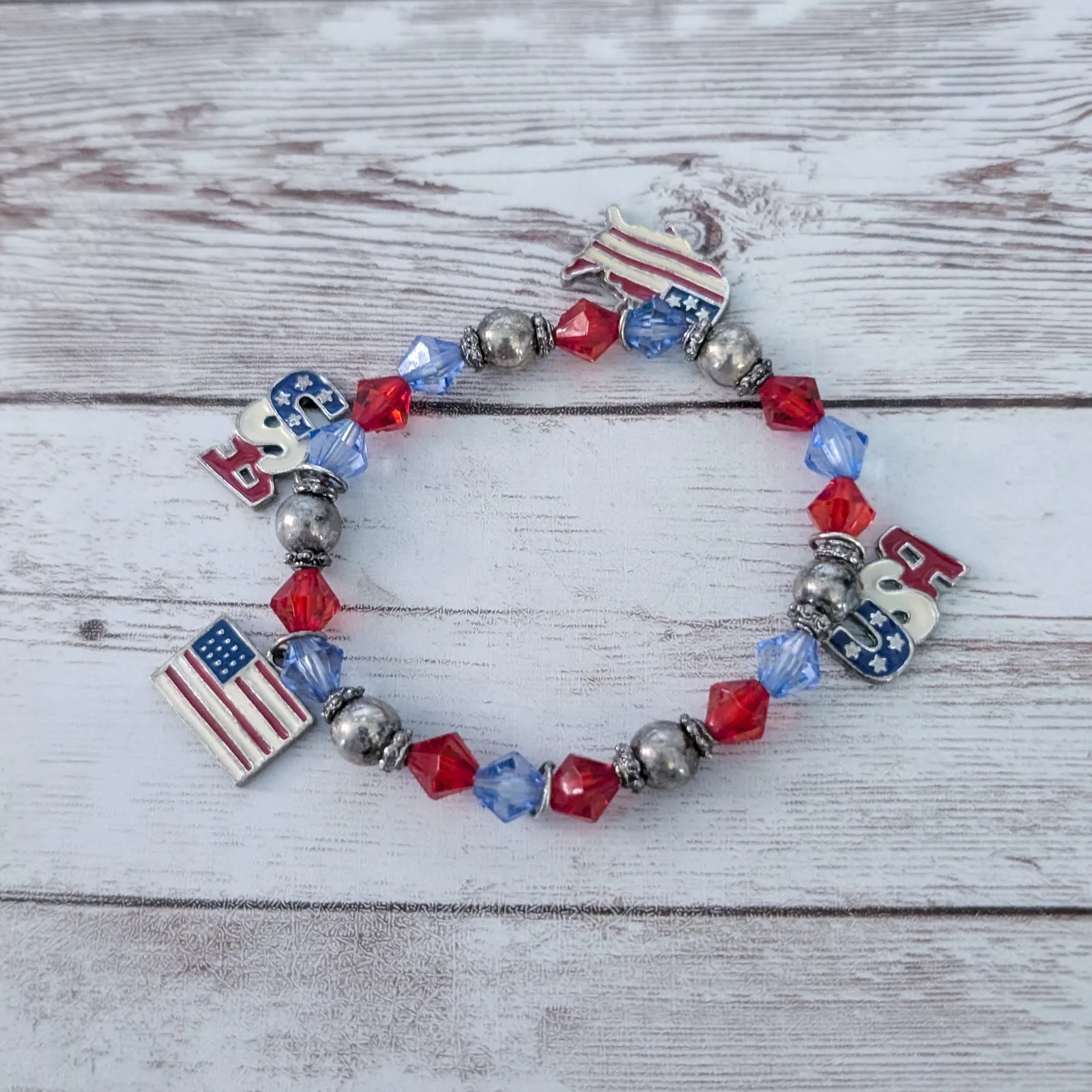 USA America Theme Stretch Bracelet - Image 2