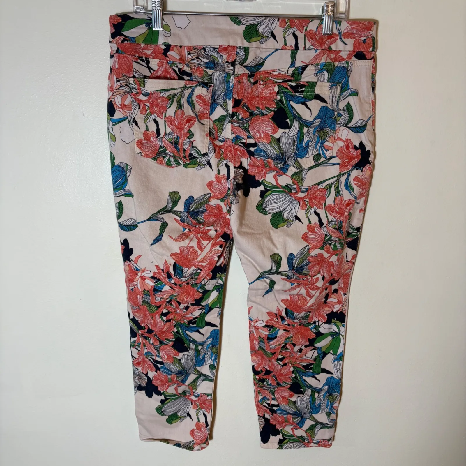 Chicos Jegging Ankle Floral Stretch Pants Size 12P - Image 4