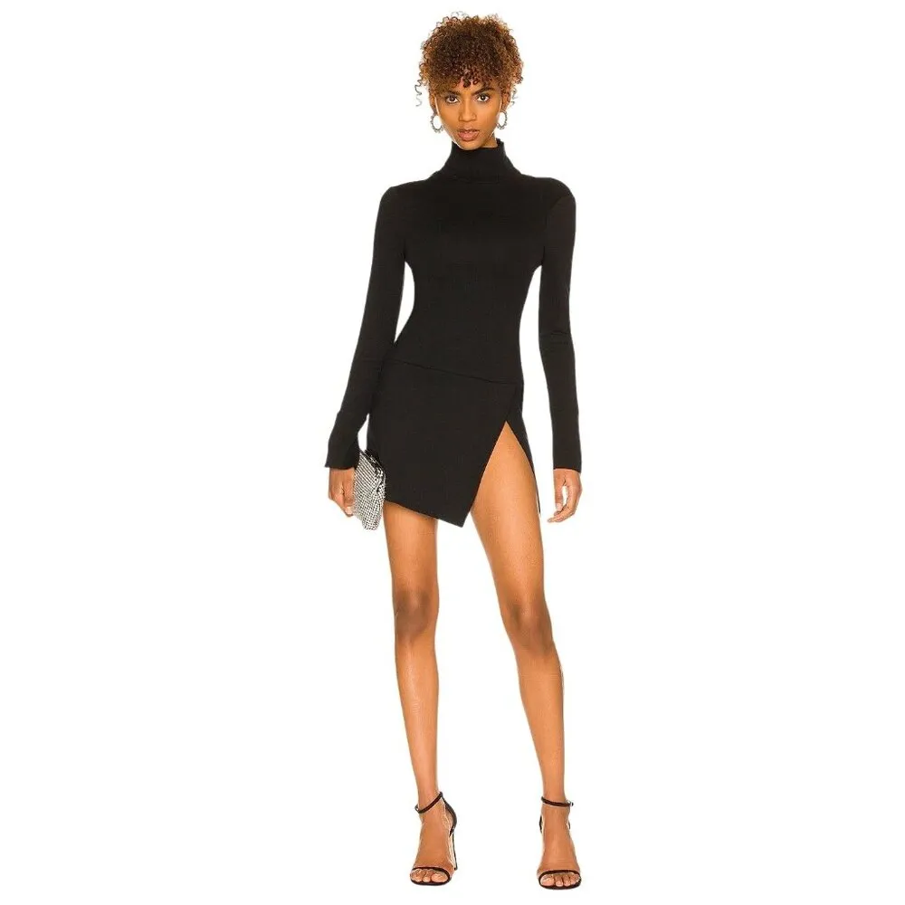 Lovers and Friends Tati Turtleneck Dress in Black Small New Womens Mini Mock - Image 2