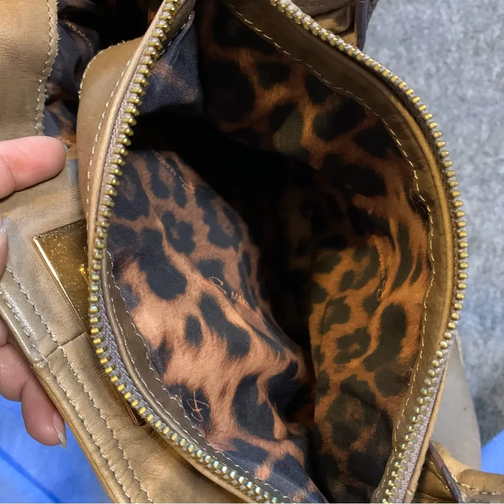 B Makowsky Brown Glove Leather Tote Bag Tan - Image 5