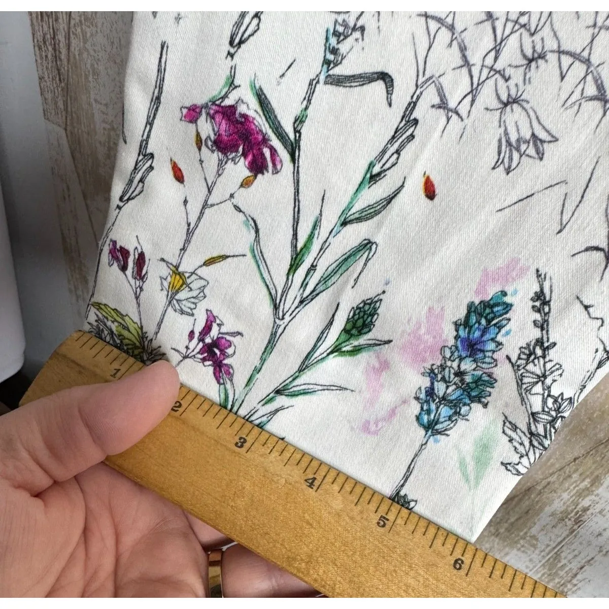 H&M Straight Leg Floral Pants Womens Size 4‎ Chino Abstract Color Spring - Image 7